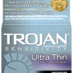 Trojan Sensitivity Ultra Thin Lubricated Condoms - 3 Pack