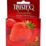 Trustex Flavored Lubricated Condoms - 3 Pack - Strawberry