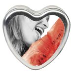 Edible Heart Candle - Watermelon - 4 Oz.