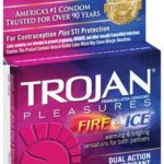 Trojan Fire and Ice Dual Action Lubricated Condoms - 3 Pack